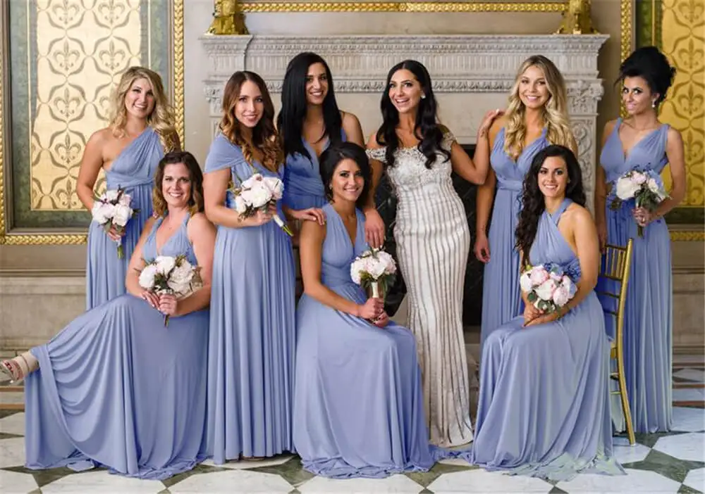 Bridesmaid Dress Infinity Style Convertible Sleeveless Multiway Gown - Image 5
