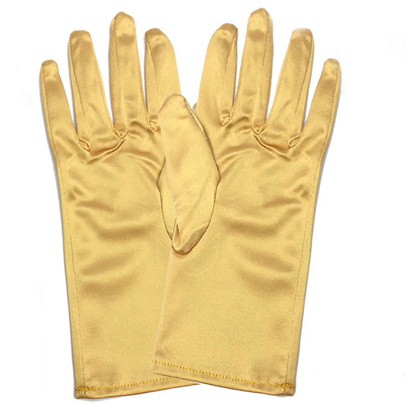 Bridal Wedding Gloves Short Satin Dress Gloves - Image 12