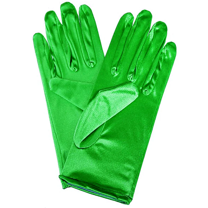 Bridal Wedding Gloves Short Satin Dress Gloves - Image 13