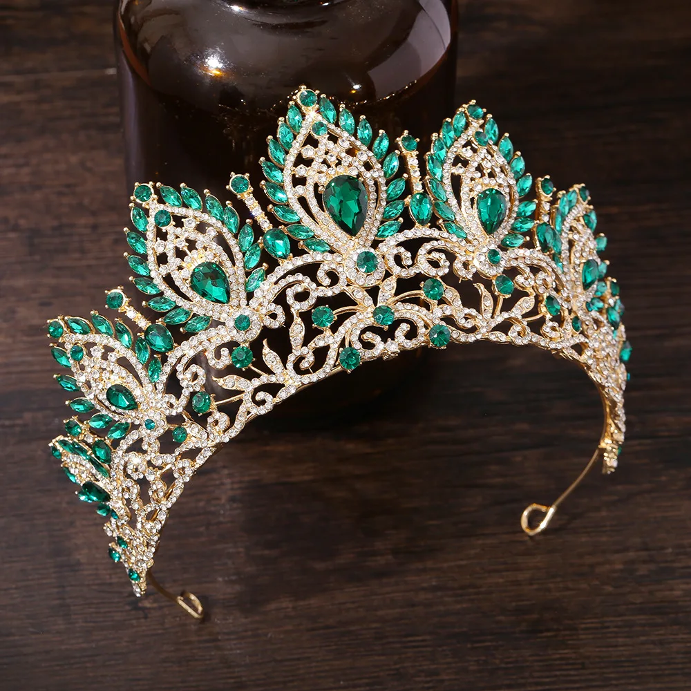 Pageant Crown Crystal Rhinestone Tiara Hair Accessory - Image 11