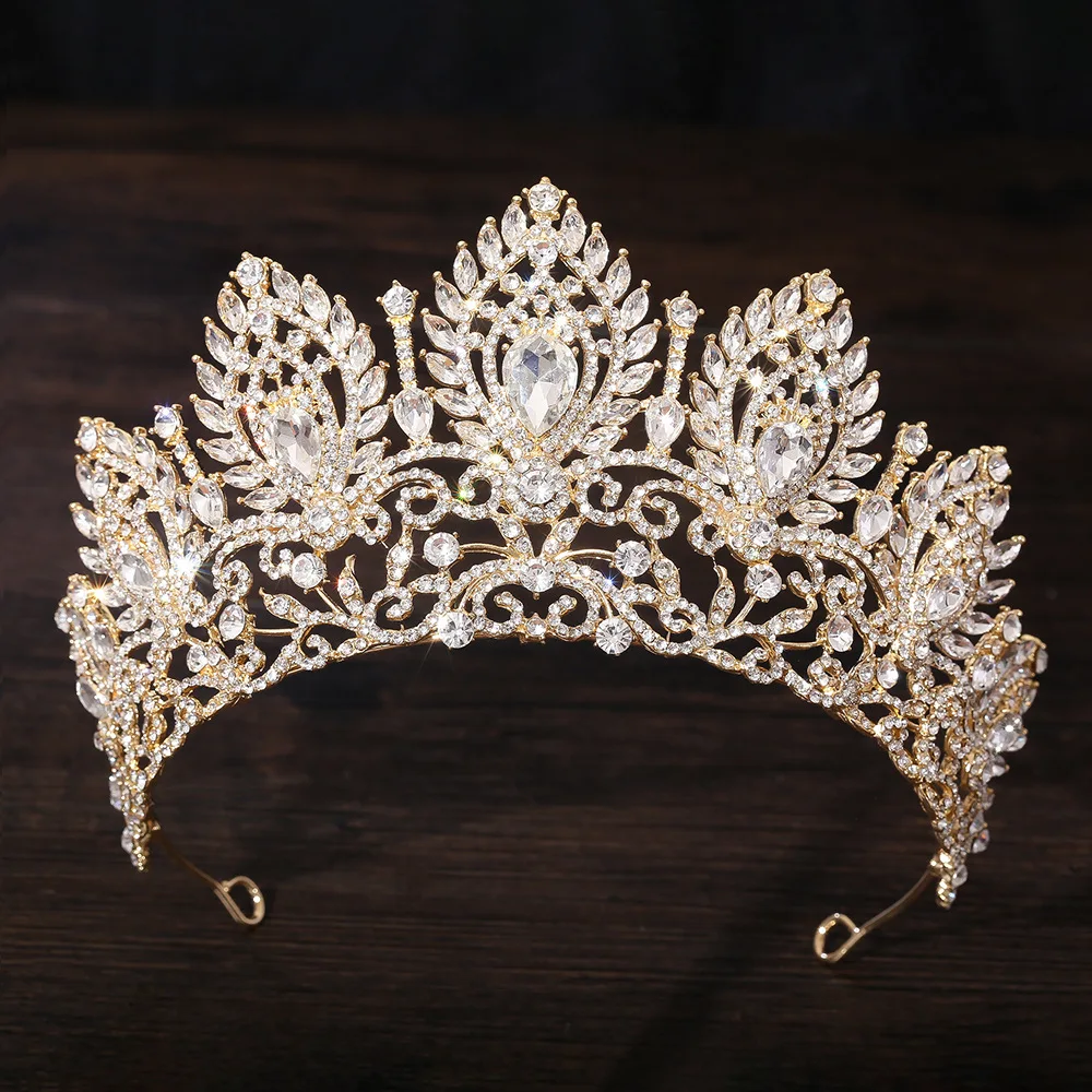 Pageant Crown Crystal Rhinestone Tiara Hair Accessory - Image 18