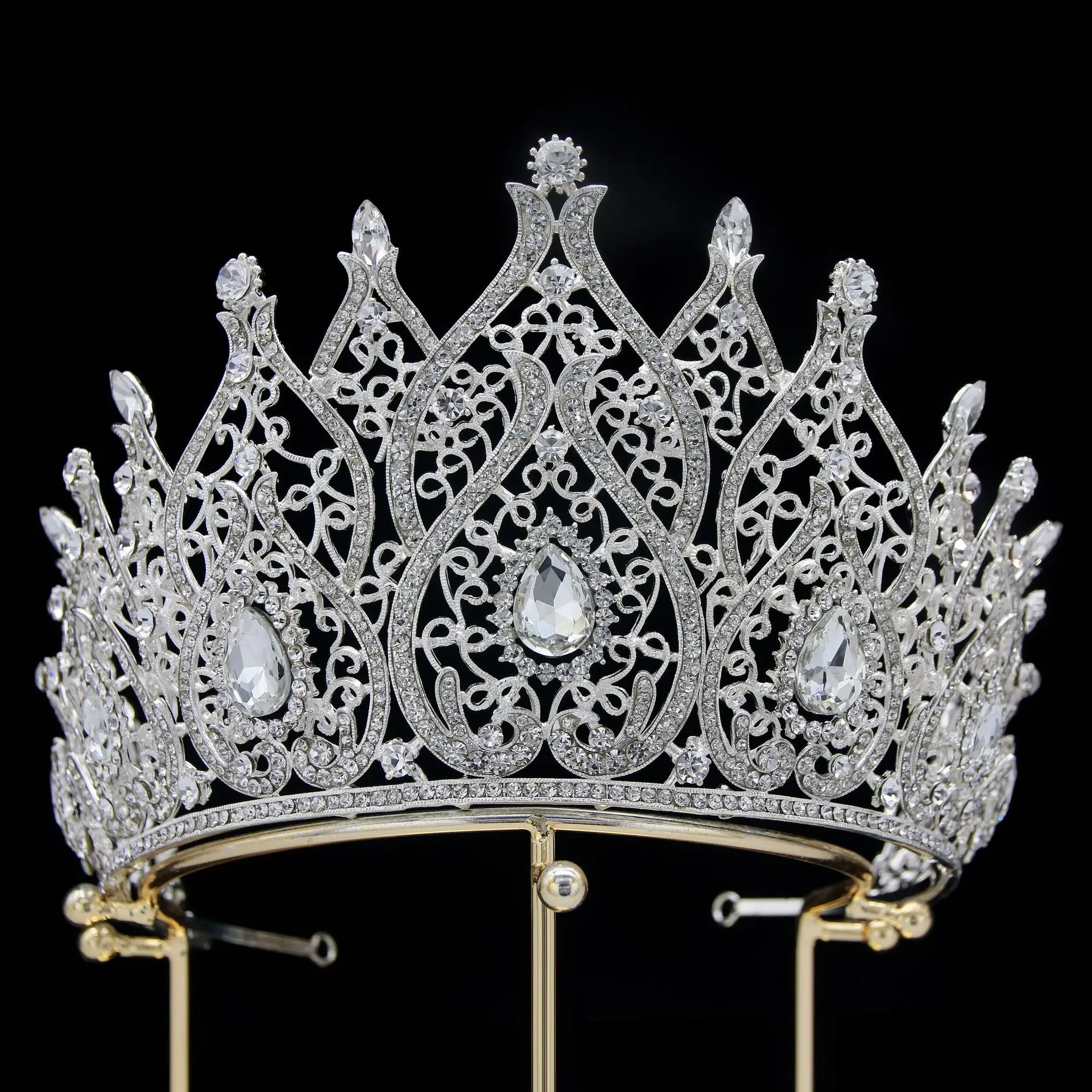 Pageant Tiara Crown Crystal Rhinestone Hair Accessories - Image 7